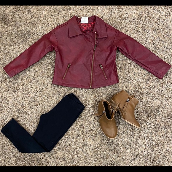 Gymboree Other - Toddler girls leather jacket 3T